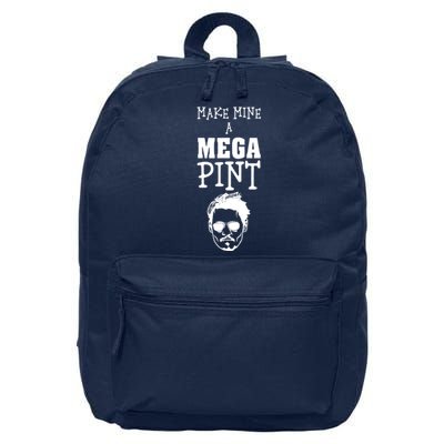 Make Mine A Mega Pint Funny Johnny Depp 16 in Basic Backpack