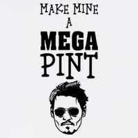 Make Mine A Mega Pint Funny Johnny Depp Garment-Dyed Sweatshirt