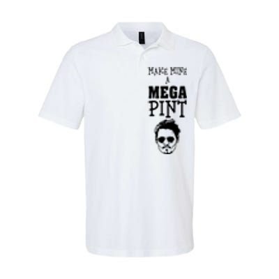 Make Mine A Mega Pint Funny Johnny Depp Softstyle Adult Sport Polo