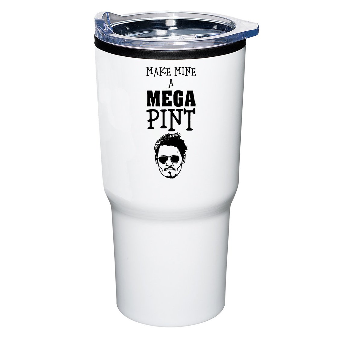 Make Mine A Mega Pint Funny Johnny Depp Tumbler