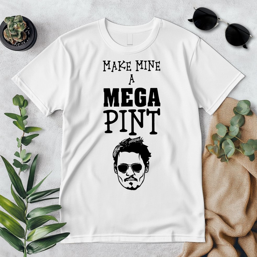 Make Mine A Mega Pint Funny Johnny Depp Premium T-Shirt