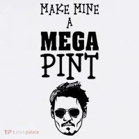 Make Mine A Mega Pint Funny Johnny Depp Baby Bodysuit
