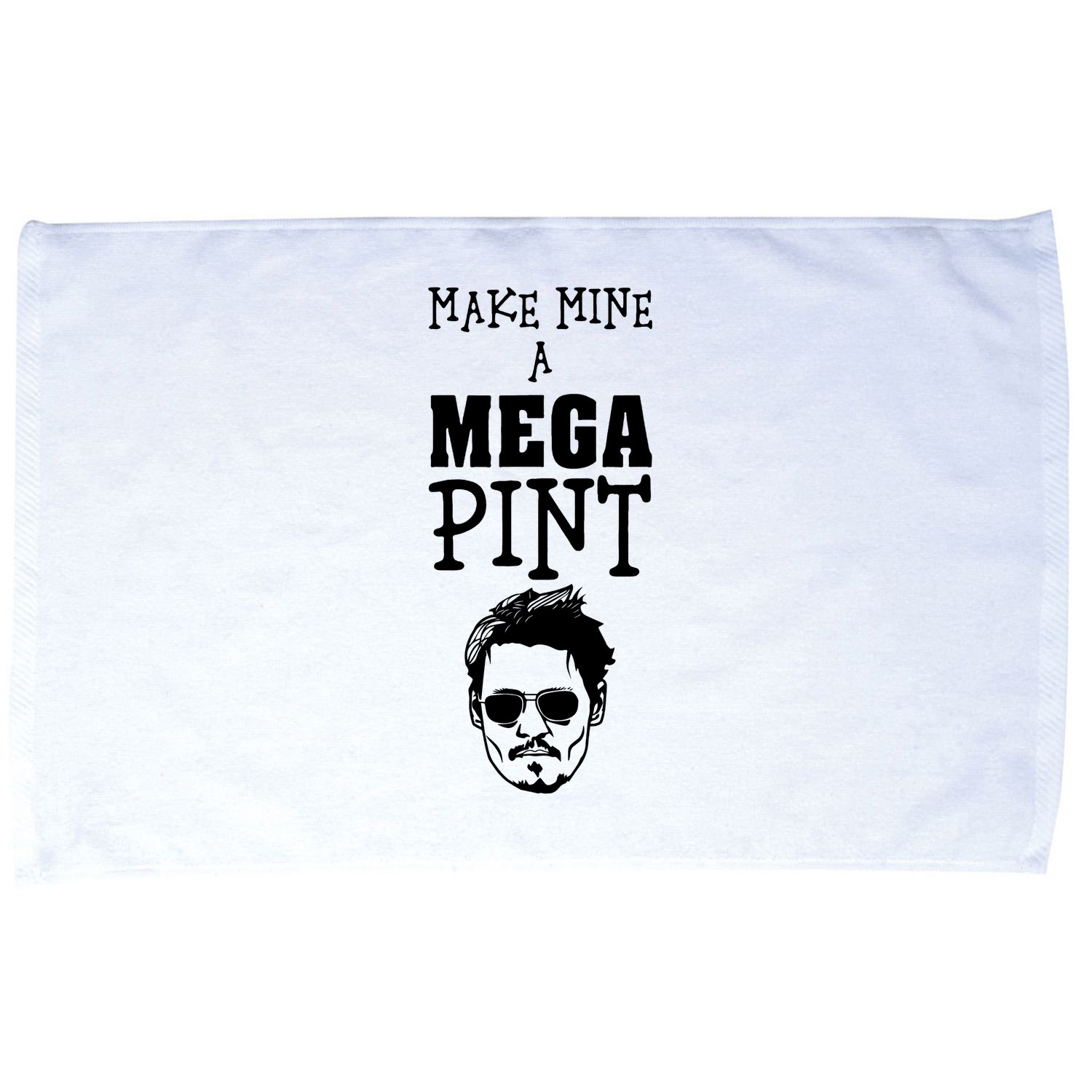 Make Mine A Mega Pint Funny Johnny Depp Microfiber Hand Towel