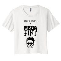 Make Mine A Mega Pint Funny Johnny Depp Crop Top