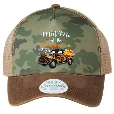 Meet Me At The Pumpkins Patch Leopard Halloween Thanksgiving Gift Legacy Tie Dye Trucker Hat