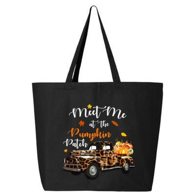 Meet Me At The Pumpkins Patch Leopard Halloween Thanksgiving Gift 25L Jumbo Tote