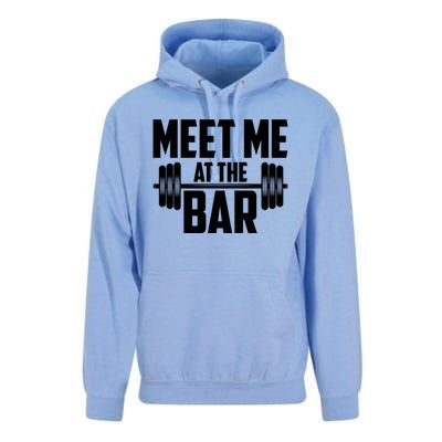 Meet Me At The Bar Gym Weightlifters Gym Buddies Workout Meaningful Gift Unisex Surf Hoodie