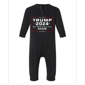 Magaga Make America Great And Glorious Again Trump 2024 Infant Fleece One Piece