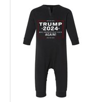 Magaga Make America Great And Glorious Again Trump 2024 Infant Fleece One Piece