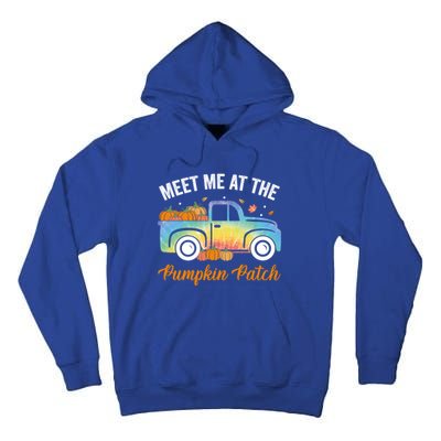 Meet Me At The Pumpkin Patch Tie Dye Truck Pickup Fall Great Gift Tall Hoodie