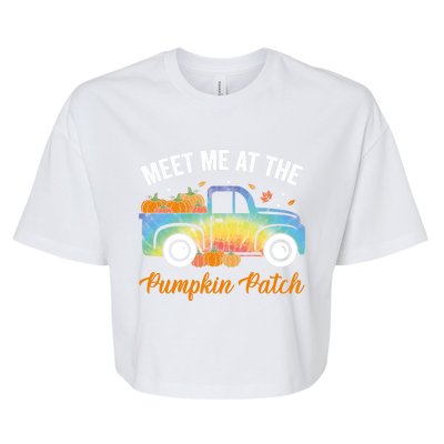 Meet Me At The Pumpkin Patch Tie Dye Truck Pickup Fall Great Gift Bella+Canvas Jersey Crop Tee