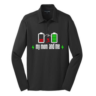 My Mom And Me Silk Touch Performance Long Sleeve Polo