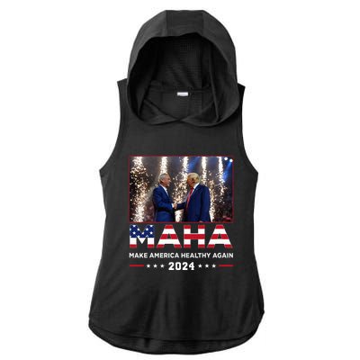 Maha Make America Healthy Again 2024 Ladies PosiCharge Tri-Blend Wicking Draft Hoodie Tank