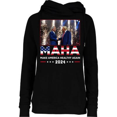 Maha Make America Healthy Again 2024 Womens Funnel Neck Pullover Hood