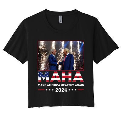 Maha Make America Healthy Again 2024 Women's Crop Top Tee