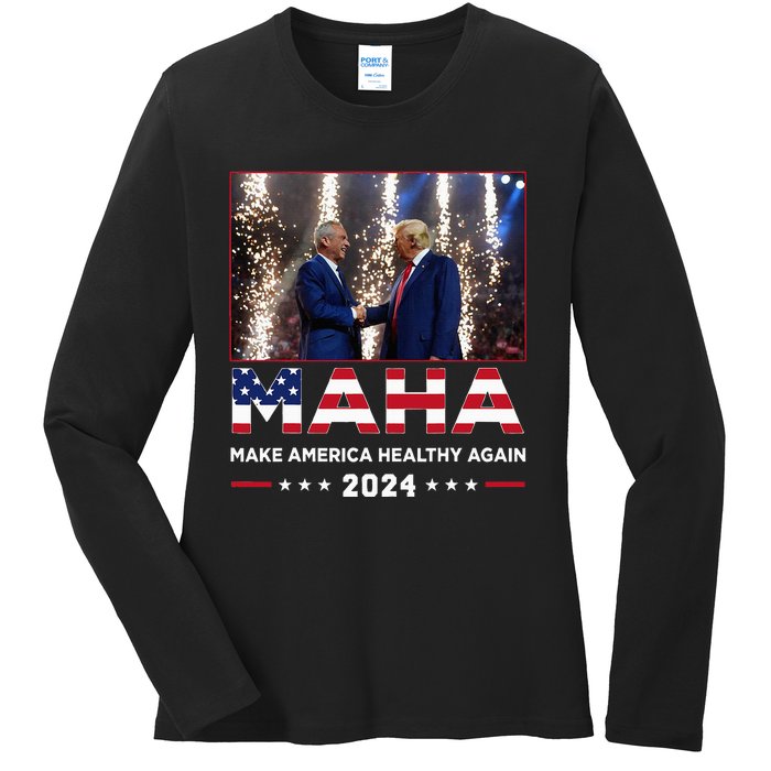 Maha Make America Healthy Again 2024 Ladies Long Sleeve Shirt