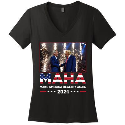 Maha Make America Healthy Again 2024 Women's V-Neck T-Shirt