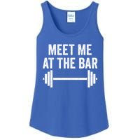 Meet Me At The Bar Gym Workout Training Funny Gift Ladies Essential Tank