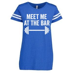 Meet Me At The Bar Gym Workout Training Funny Gift Enza Ladies Jersey Football T-Shirt