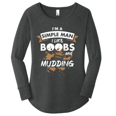 Mudding Mud ATV Funny 4x4 Wheeler Women's Perfect Tri Tunic Long Sleeve Shirt