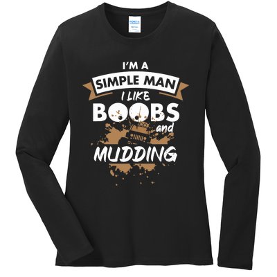 Mudding Mud ATV Funny 4x4 Wheeler Ladies Long Sleeve Shirt