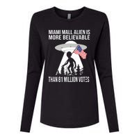 Miami Mall Alien Is More Believable Than 81 Million Votes Womens Cotton Relaxed Long Sleeve T-Shirt