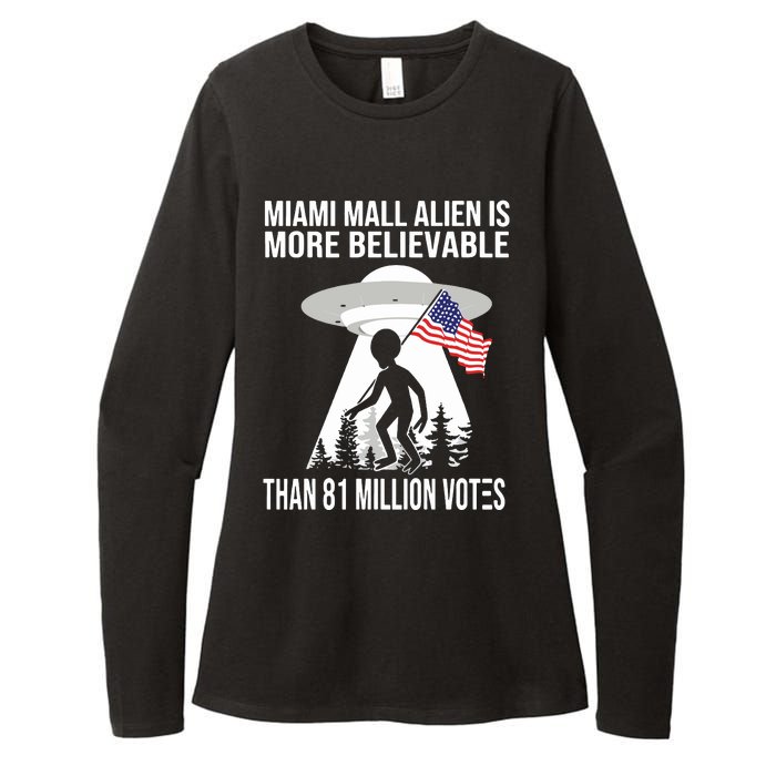 Miami Mall Alien Is More Believable Than 81 Million Votes Womens CVC Long Sleeve Shirt