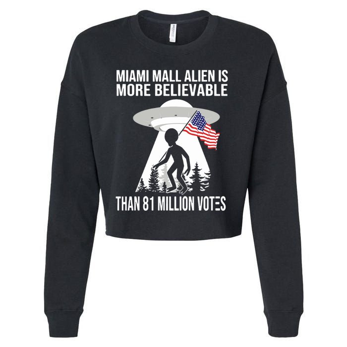 Miami Mall Alien Is More Believable Than 81 Million Votes Cropped Pullover Crew