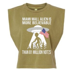 Miami Mall Alien Is More Believable Than 81 Million Votes Garment-Dyed Women's Muscle Tee