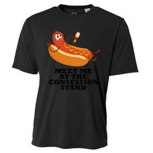 Meet Me At Concession Stand Hotdog Applying Mustard Cooling Performance Crew T-Shirt