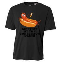 Meet Me At Concession Stand Hotdog Applying Mustard Cooling Performance Crew T-Shirt