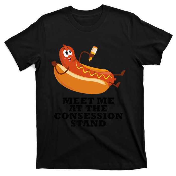 Meet Me At Concession Stand Hotdog Applying Mustard T-Shirt