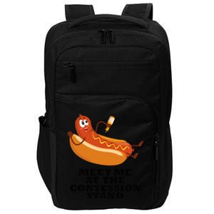 Meet Me At Concession Stand Hotdog Applying Mustard Impact Tech Backpack