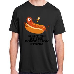 Meet Me At Concession Stand Hotdog Applying Mustard Adult ChromaSoft Performance T-Shirt