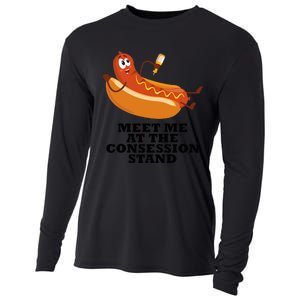 Meet Me At Concession Stand Hotdog Applying Mustard Cooling Performance Long Sleeve Crew