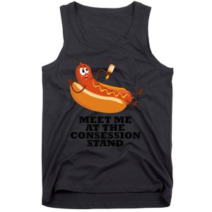 Meet Me At Concession Stand Hotdog Applying Mustard Tank Top