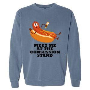 Meet Me At Concession Stand Hotdog Applying Mustard Garment-Dyed Sweatshirt