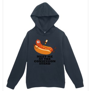 Meet Me At Concession Stand Hotdog Applying Mustard Urban Pullover Hoodie