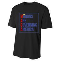 Maga Morons Are Governing America Performance Sprint T-Shirt