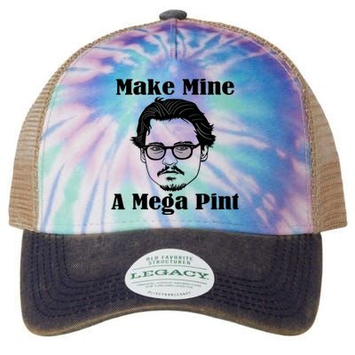 Make Mine A Mega Pint Funny Legacy Tie Dye Trucker Hat