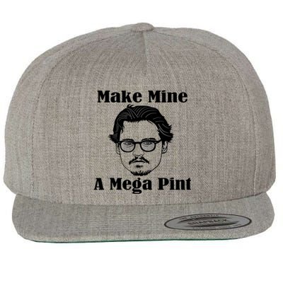 Make Mine A Mega Pint Funny Wool Snapback Cap