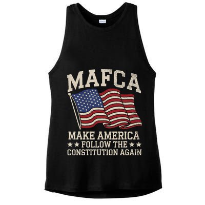 Mafca Make America Follow The Constitution Again Ladies PosiCharge Tri-Blend Wicking Tank