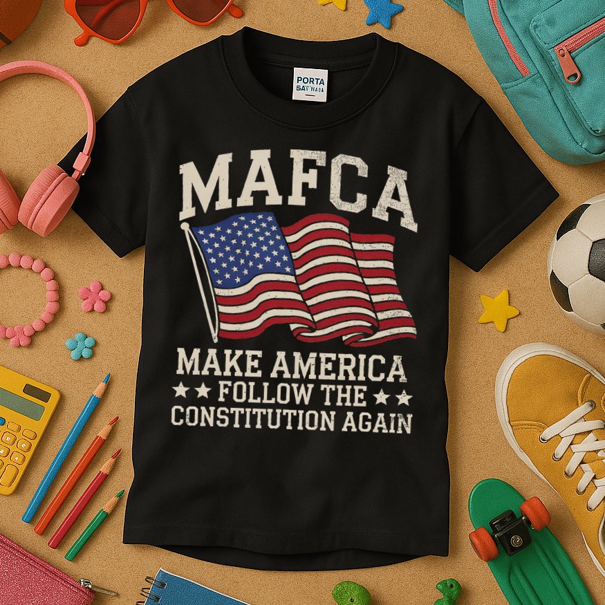 Mafca Make America Follow The Constitution Again Kids T-Shirt