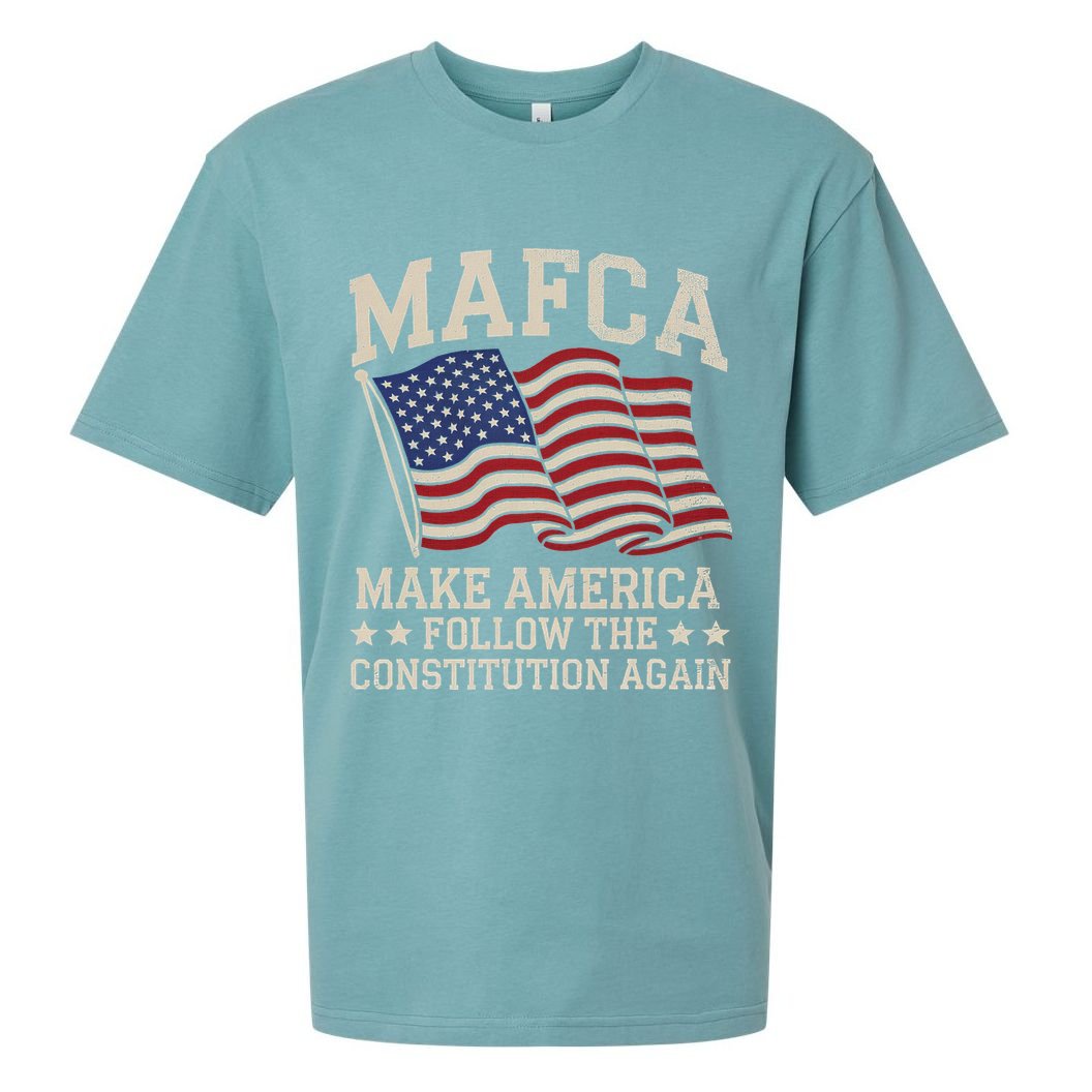 Mafca Make America Follow The Constitution Again Sueded Cloud Jersey T-Shirt