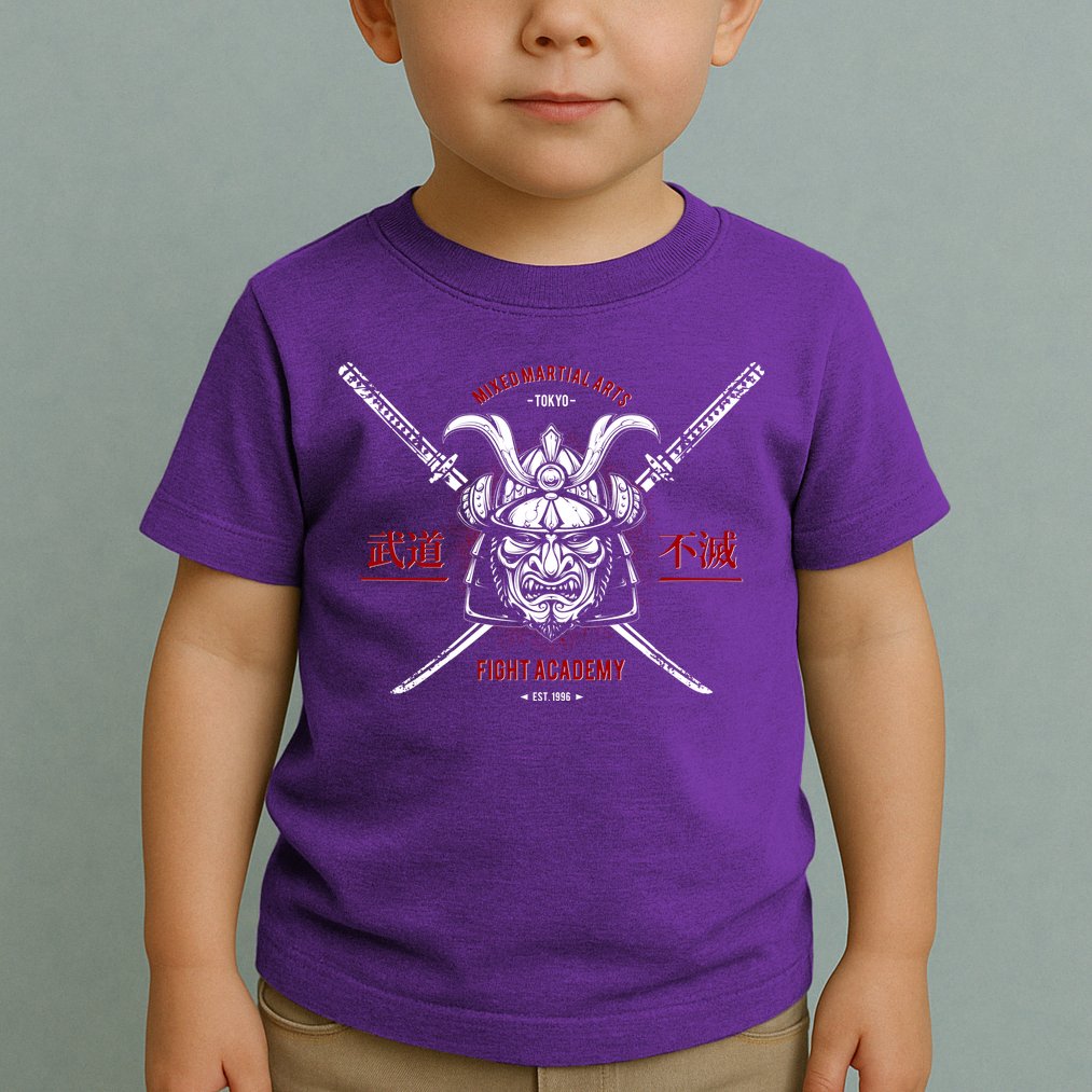 Mixed Martial Arts FIght Academy Samurai Warrior Toddler T-Shirt