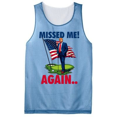 Missed Me Again You Missed Trump Golf 2024 Mesh Reversible Basketball Jersey Tank