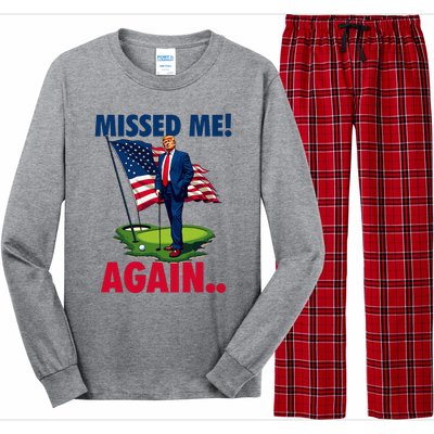 Missed Me Again You Missed Trump Golf 2024 Long Sleeve Pajama Set