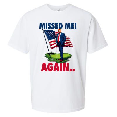 Missed Me Again You Missed Trump Golf 2024 Sueded Cloud Jersey T-Shirt