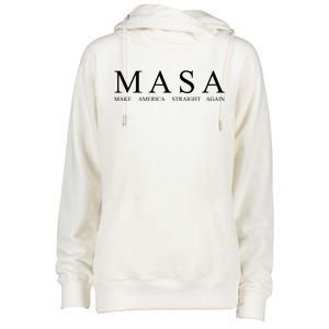 MASA Make America Straight Again Womens Funnel Neck Pullover Hood