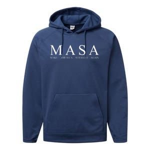 MASA Make America Straight Again Performance Fleece Hoodie